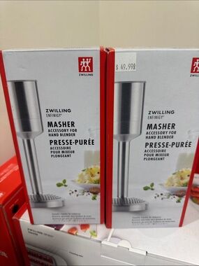 ZWILLING J.A. Henckels Stainless Steel Masher - Red and Silver Packaging